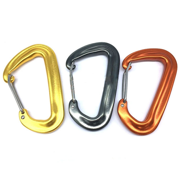 3 PCS AD802U 8cm Aluminum Alloy Mountaineering D-Shaped Spring Safety Hook, Color Random Delivery