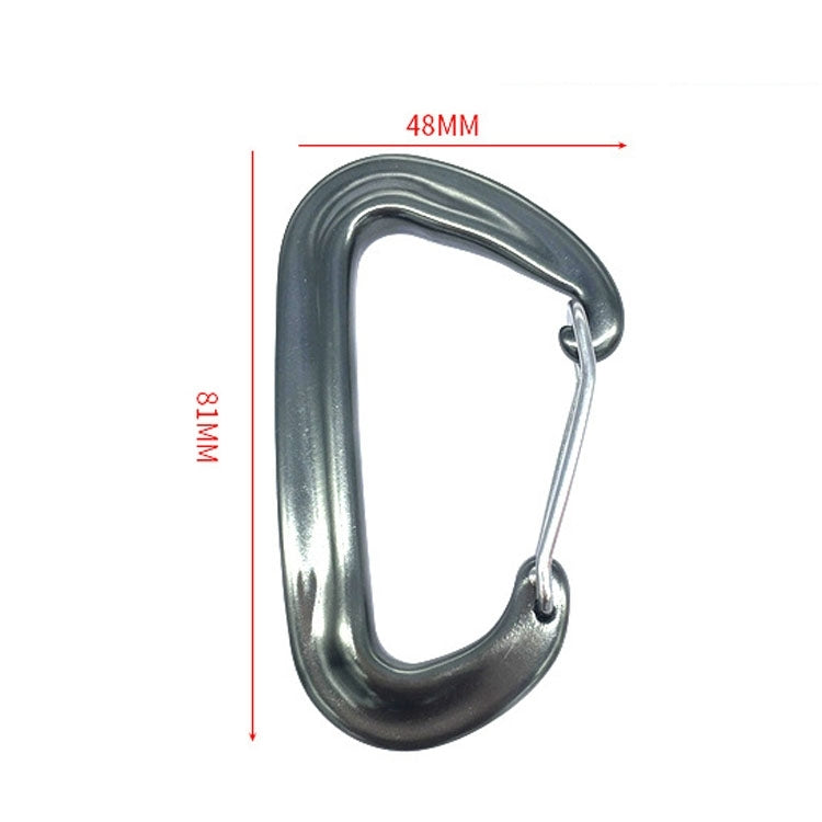 3 PCS AD802U 8cm Aluminum Alloy Mountaineering D-Shaped Spring Safety Hook, Color Random Delivery