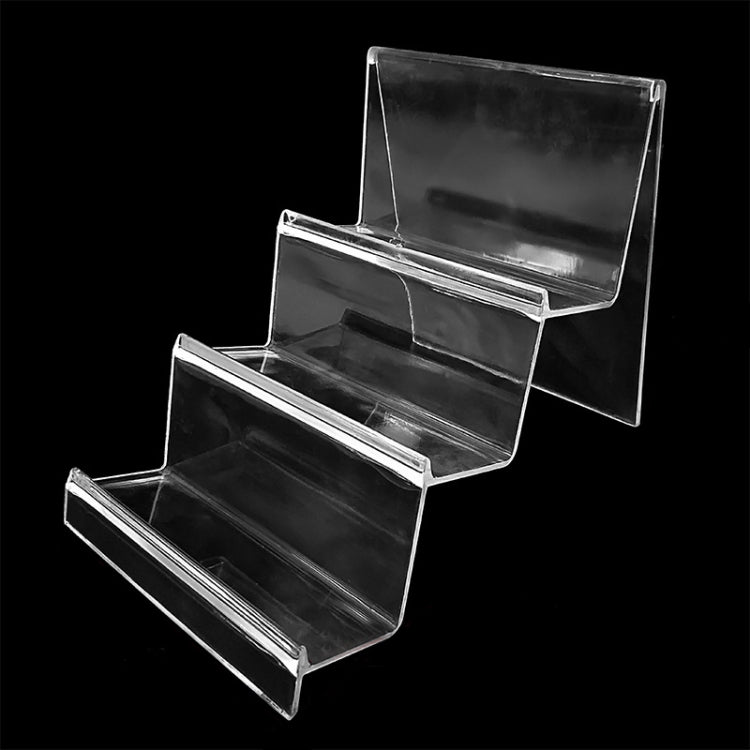 10 PCS Thickened Transparent Wallet Holder Plastic Phone Mask Display Stand Counter Display Stand,Specification: No. 4 3 Layer