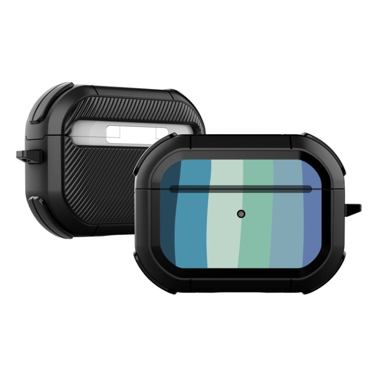 2 PCS Rainbow Amor TPU Shockproof Protection Cover Case for AirPods Pro