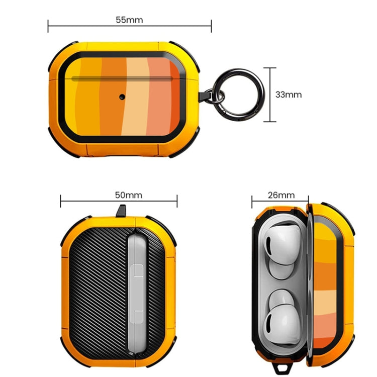 2 PCS Rainbow Amor TPU Shockproof Protection Cover Case for AirPods Pro