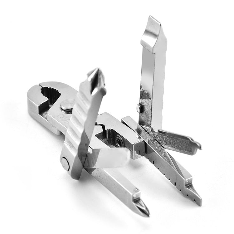 SL15-1 15 In 1 Multi-Function EDC Mini Pliers With Keychain Mobile Phone Card Pin Digital Screwdriver