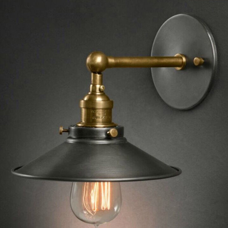 Antique Pure Copper Single-head Wall lamp Living Room Vintage Fashion Bar Lamp without Bulbs, Size:26cm