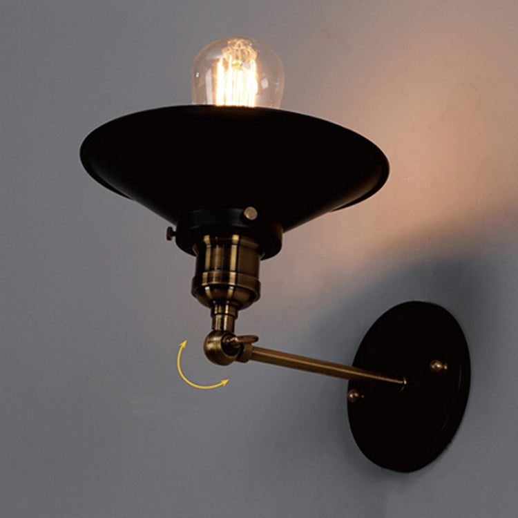 Antique Pure Copper Single-head Wall lamp Living Room Vintage Fashion Bar Lamp without Bulbs, Size:26cm