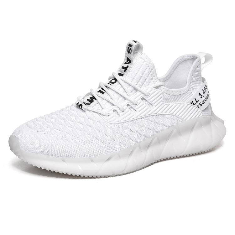 Men Lightweight Breathable Mesh Sneakers Flying Woven Casual Running Shoes, Size: 40