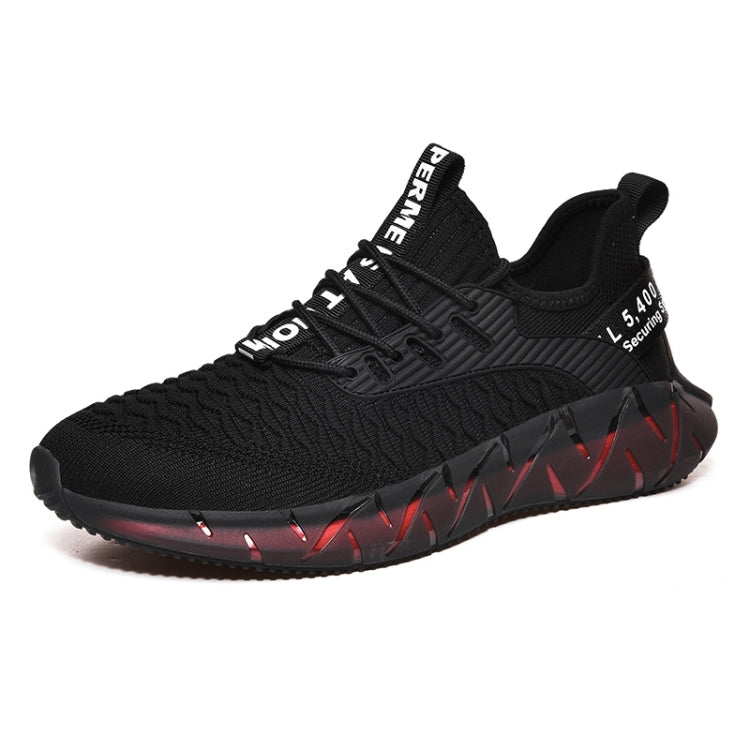 Men Lightweight Breathable Mesh Sneakers Flying Woven Casual Running Shoes, Size: 40