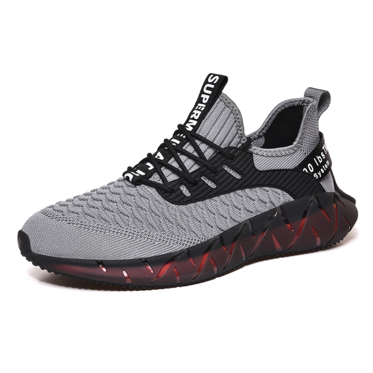 Men Lightweight Breathable Mesh Sneakers Flying Woven Casual Running Shoes, Size: 40