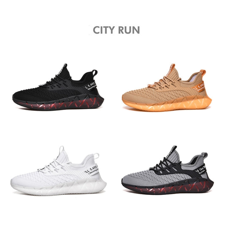 Men Lightweight Breathable Mesh Sneakers Flying Woven Casual Running Shoes, Size: 40