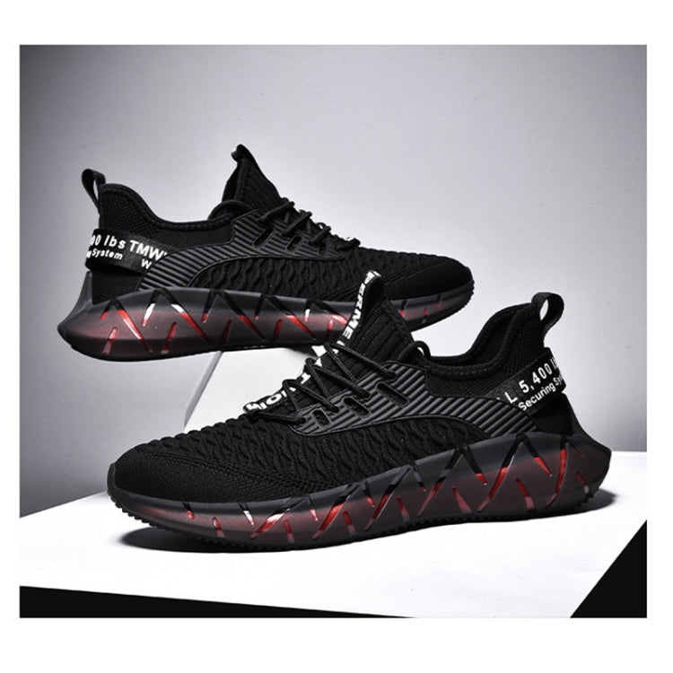 Men Lightweight Breathable Mesh Sneakers Flying Woven Casual Running Shoes, Size: 40