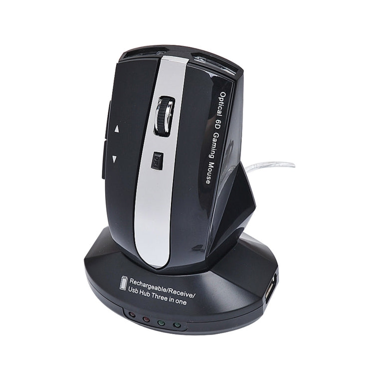 M-011G 2.4GHz 6 Keys Wireless Charging Mouse Office Game Mouse