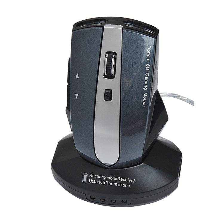 M-011G 2.4GHz 6 Keys Wireless Charging Mouse Office Game Mouse