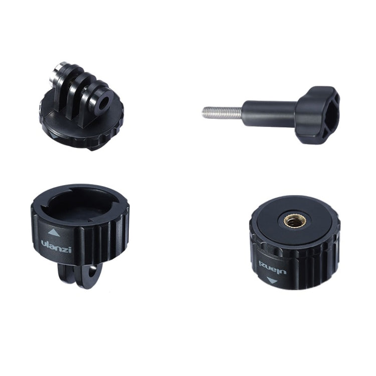 Ulanzi GP-4 4 In 1 Quick Release Magnetic Mount Adapter Kit for GoPro Hero11 Black / HERO10 Black /9 Black /8 Black /7 /6 /5 /5 Session /4 Session /4 /3+ /3 /2 /1, DJI Osmo Action and Other Action Cameras(Black)
