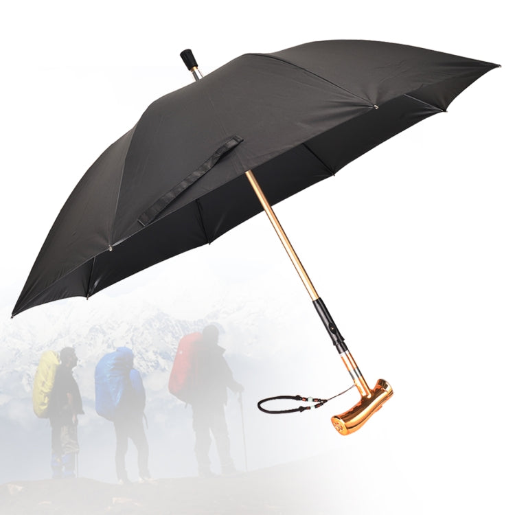 MF--69 Multifunctional Climbing Crutch Umbrella Alarm Lighting Hand-Cranked Power Umbrella