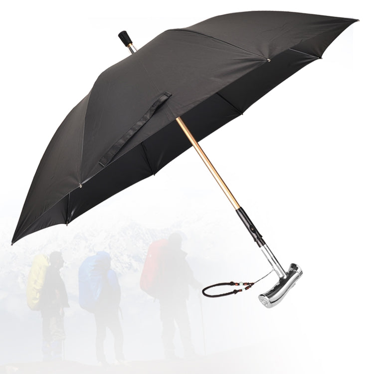 MF--69 Multifunctional Climbing Crutch Umbrella Alarm Lighting Hand-Cranked Power Umbrella