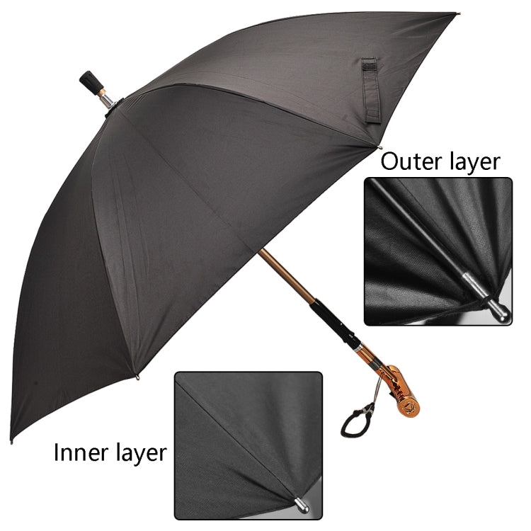 MF--69 Multifunctional Climbing Crutch Umbrella Alarm Lighting Hand-Cranked Power Umbrella