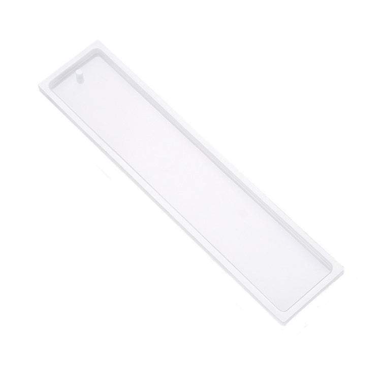 15 PCS Rectangular Crystal Epoxy Blank Bookmark Silicone Mold(White)