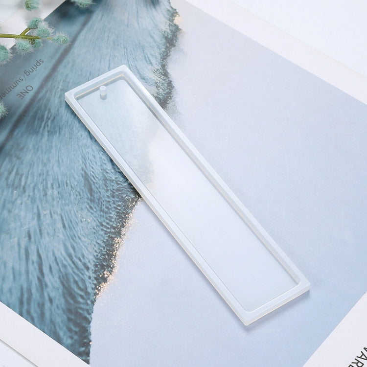 15 PCS Rectangular Crystal Epoxy Blank Bookmark Silicone Mold(White)