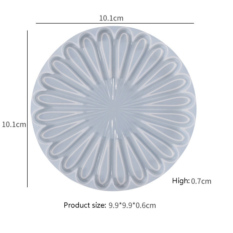 4 PCS JX-160 Crystal Epint DIY Mold Irregular Resin Cup Pad Mold, Specification: D04