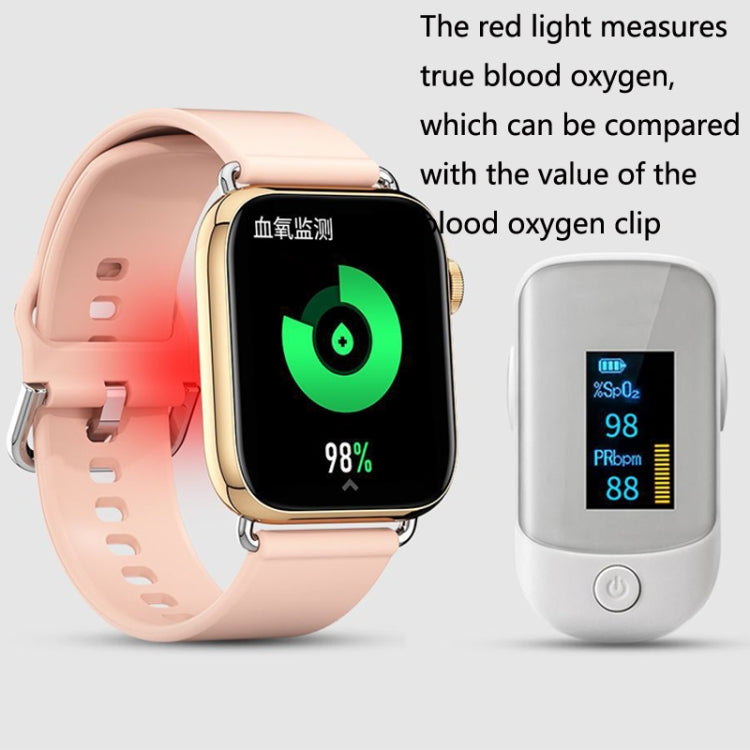 QY03 Smart Business Watch Heart Rate Blood Pressure Step Information Push Sports Bracelet, Colour: Gold Silicone
