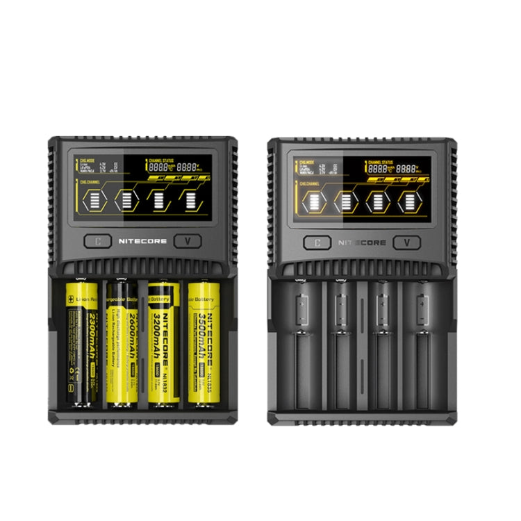 NITECORE 4-Slot Smart LCD Fast Charger, Model: SC4 - UK Plug