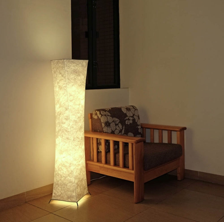 Softlighting Minimalist Design Fabric Shade Standing Light Living Room Bedroom Warm Atmosphere LED Floor Lamp, Plug:US Plug