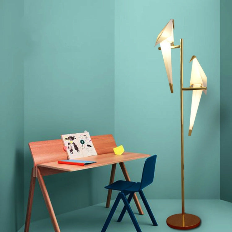 Double Heads Simple Creative Bird Study Bedroom Bedside Stand LED Floor Lamp