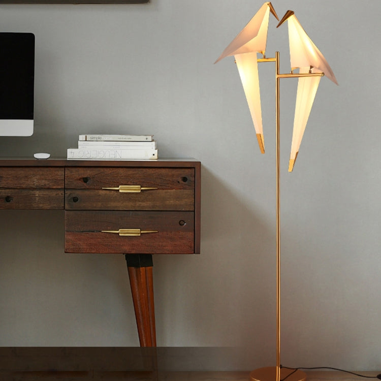 Double Heads Simple Creative Bird Study Bedroom Bedside Stand LED Floor Lamp