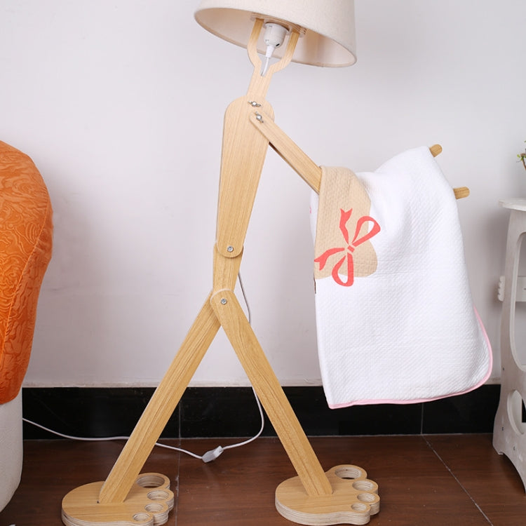 Simple Personality Creative Solid Wood Lamps Bedroom Living Room Art Adjustable Posture Humanoid Floor Lamp