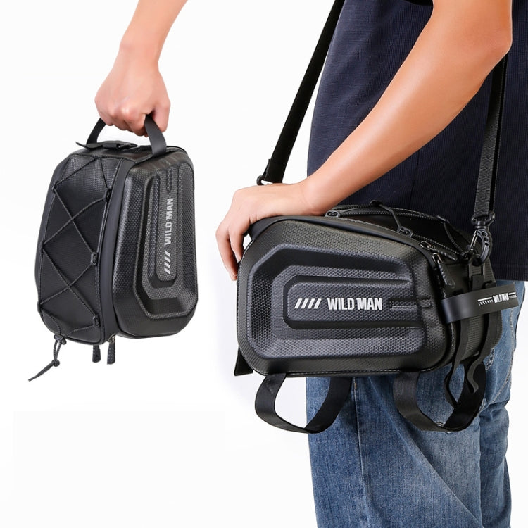 WILD MAN GD5 4L Bicycle EVA Hard Shell Rack Tail Bag Outdoor Cycling Equipment - Black