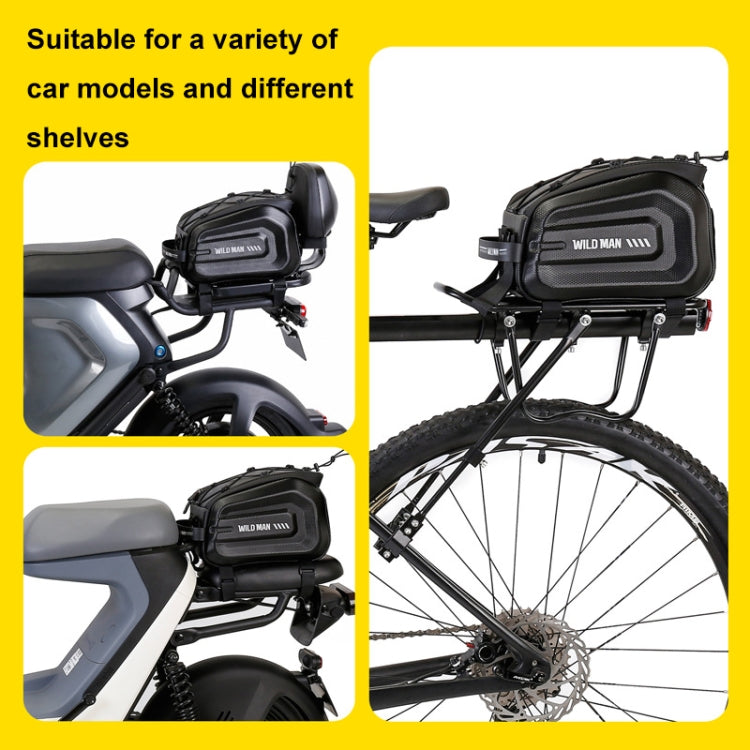WILD MAN GD5 4L Bicycle EVA Hard Shell Rack Tail Bag Outdoor Cycling Equipment - Black