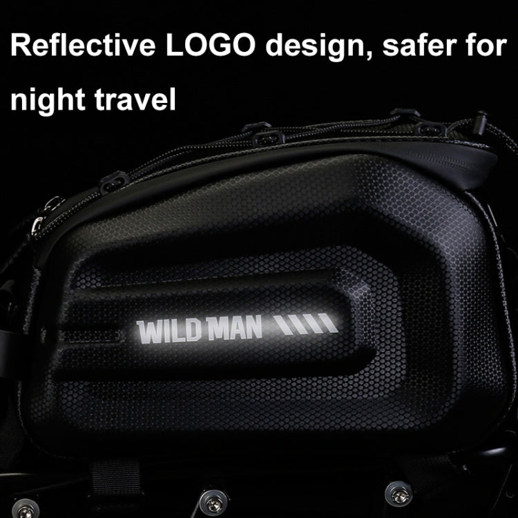 WILD MAN GD5 4L Bicycle EVA Hard Shell Rack Tail Bag Outdoor Cycling Equipment - Black