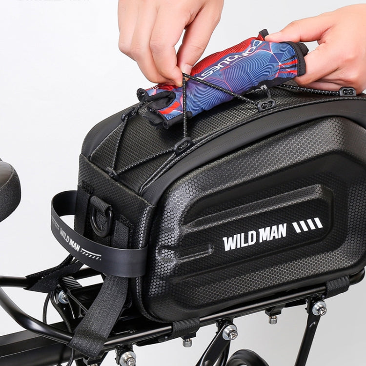 WILD MAN GD5 4L Bicycle EVA Hard Shell Rack Tail Bag Outdoor Cycling Equipment - Black