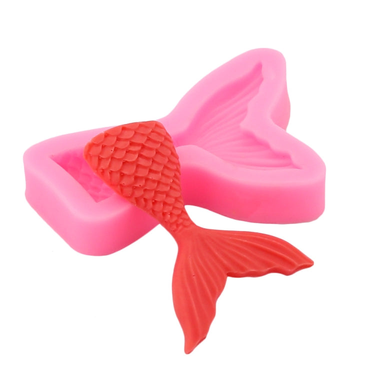 5 PCS Mini Mermaid Tail Liquid Silicone Mold Fondant Baking Mold, Specification: Small (Pink) 15-95