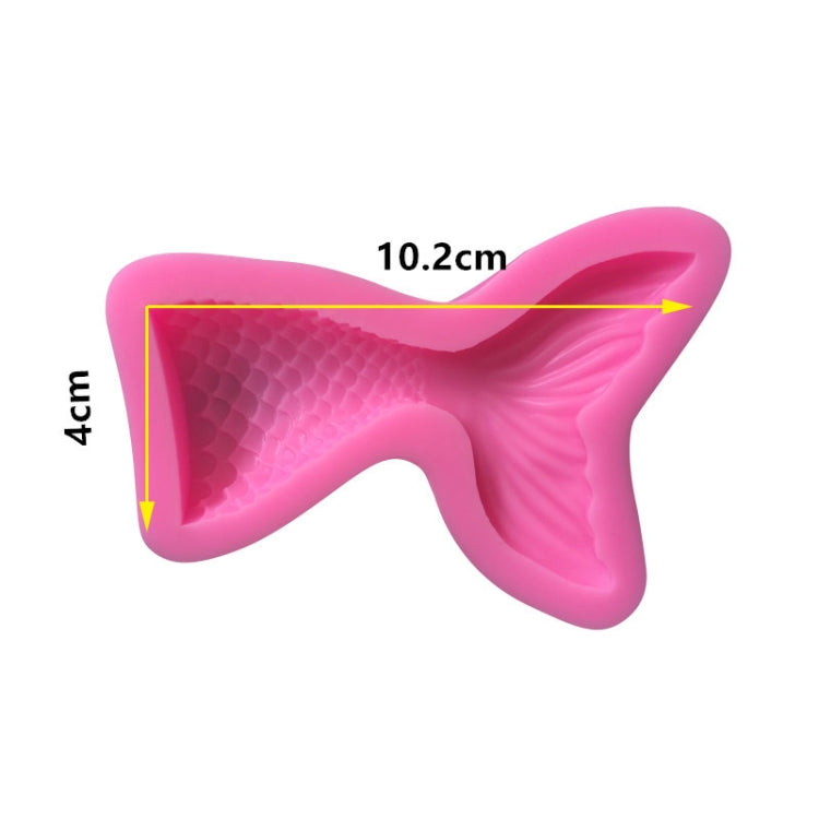 5 PCS Mini Mermaid Tail Liquid Silicone Mold Fondant Baking Mold, Specification: Large (Pink) 15-94