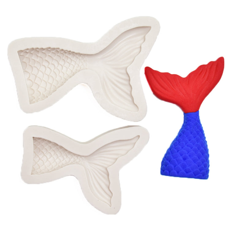 5 PCS Mini Mermaid Tail Liquid Silicone Mold Fondant Baking Mold, Specification: Small (Gray) 15-95