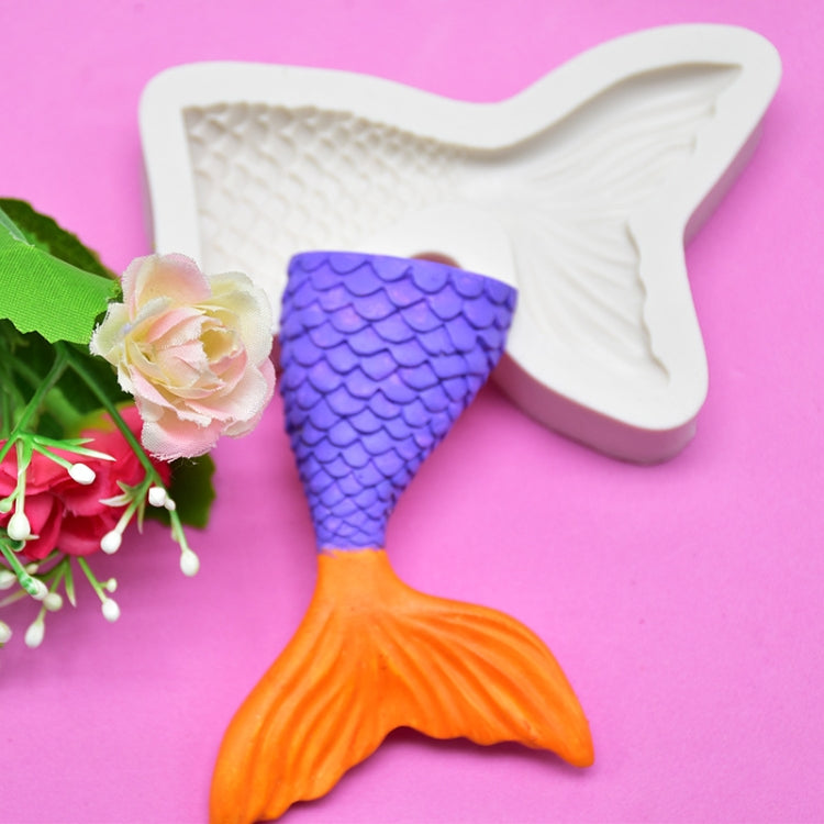 5 PCS Mini Mermaid Tail Liquid Silicone Mold Fondant Baking Mold, Specification: Small (Gray) 15-95