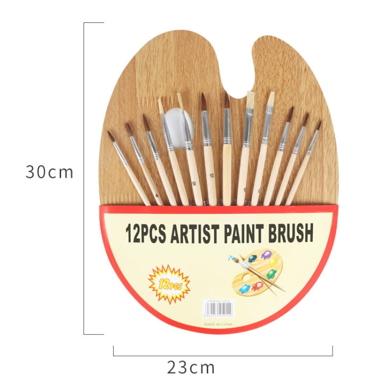 3 Sets Bristle And Horsehair Hand-Painted Paint Pen Log Brush Set