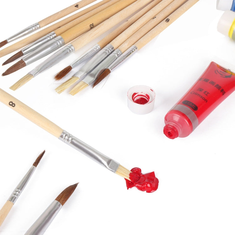 3 Sets Bristle And Horsehair Hand-Painted Paint Pen Log Brush Set