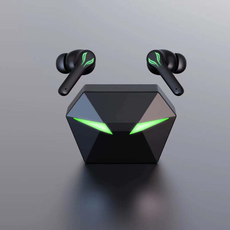 W-21 No delay TWS Wireless Bluetooth 5.1 Gaming Earphone with Breathing Light(Black)