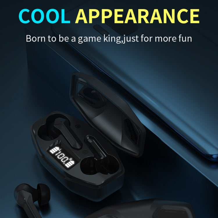 T68 TWS Low Latency Bluetooth 5.1 Gaming Earphone with Power Display