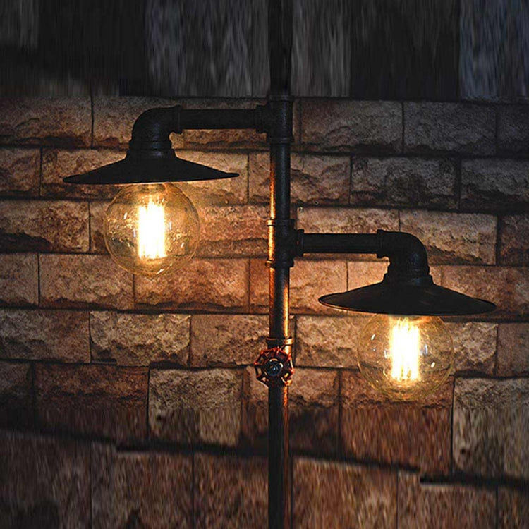 Retro Wrought Iron Pipe Light Floor Lamp Creative Home Decoration Light without Bulbs