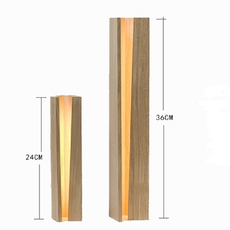 24cm Height  Simple Creative Decoration Atmosphere Solid Wood Lamp Living Room Bedroom Study Eye-protection Lamp