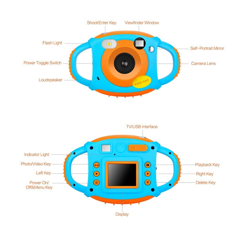 Children  Digital Camera Soft Plastic Anti-fall Early Education Puzzle Baby 5.0MP Toy Camera