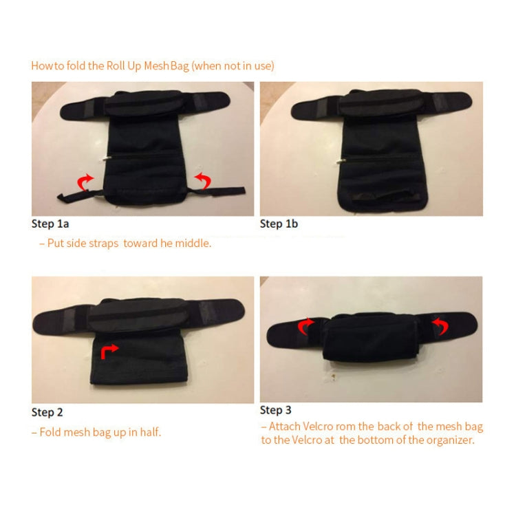 Baby Stroller Storage Hanging Bag Large Capacity Storage Bag Foldable Storage Basket Hanging Bag(Black)