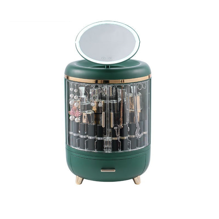 Cosmetic Storage Box With Mirror Large Capacity Dustproof Lipstick Skin Care Product Rack, Colour: Mirror Light Aoyama