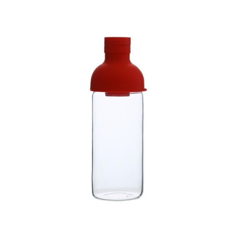 Glass Cup With Lid + Tea Strainer Sports Portable Juice Coffee Cup, Specificationï¼š Tea Cup (Red)