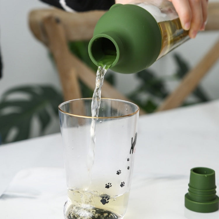 Glass Cup With Lid + Tea Strainer Sports Portable Juice Coffee Cup, Specificationï¼š Tea Cup (White)