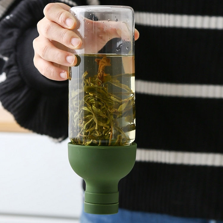 Glass Cup With Lid + Tea Strainer Sports Portable Juice Coffee Cup, Specificationï¼š Tea Cup (White)