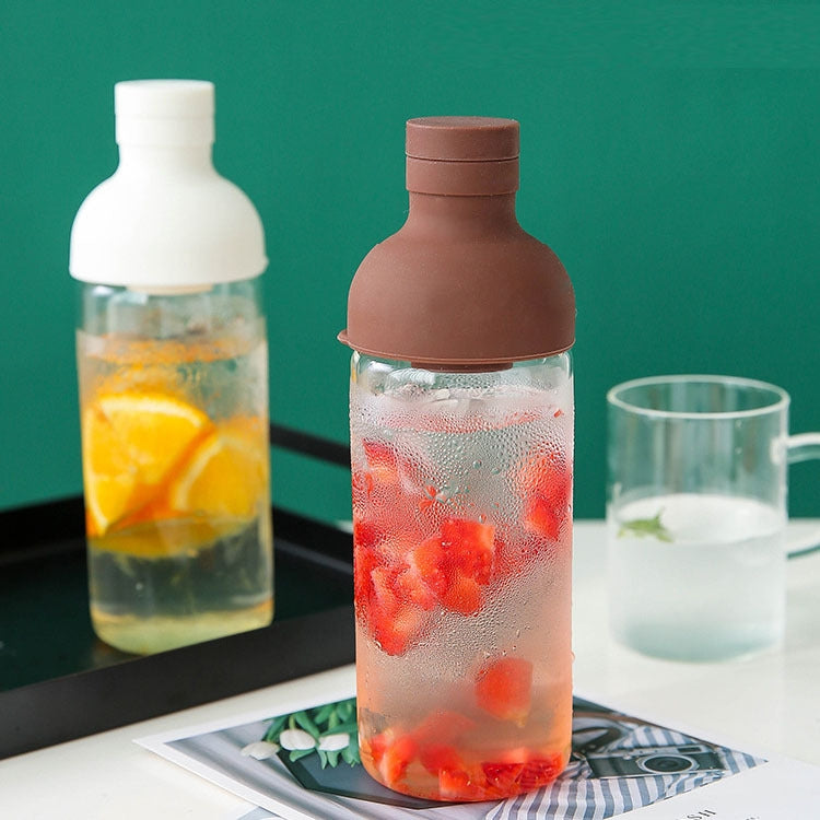 Glass Cup With Lid + Tea Strainer Sports Portable Juice Coffee Cup, Specificationï¼š Tea Cup (White)