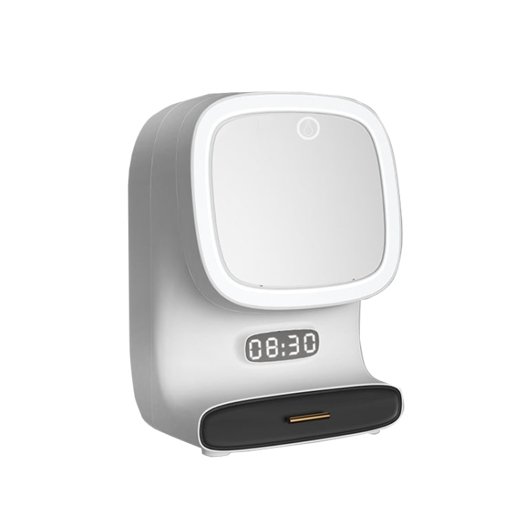 Makeup Box LED Light Makeup Mirror Household Large-Capacity Cosmetic Rack, Size: Mirror(White)